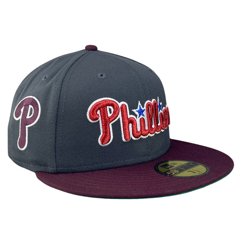 59FIFTY Philadelphia Phillies Graphite/Maroon/Green P Patch