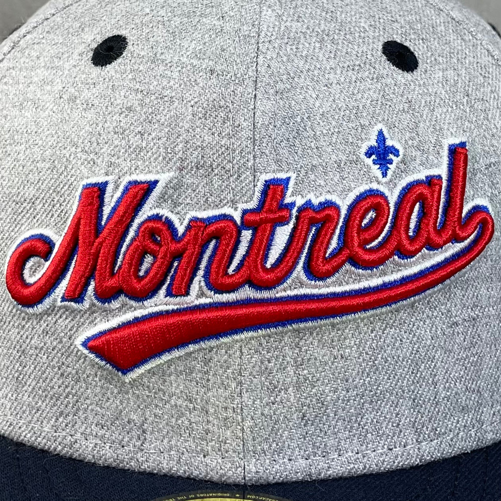 New Era Montreal Expos Cyberpunks Club Patch Hat Club Exclusive 59FIFTY Fitted Hat Navy