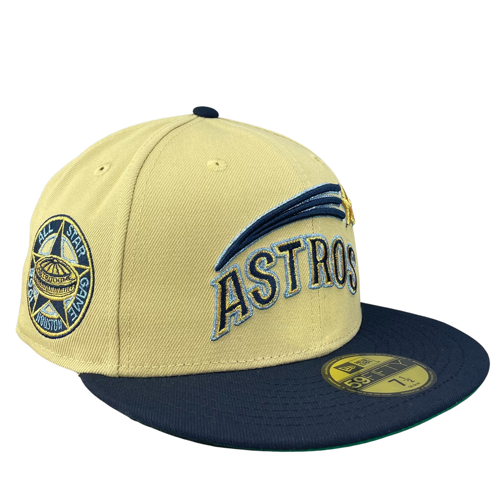 59FIFTY Houston Astros Vegas Gold/Navy/Green 1968 All Star Game Patch