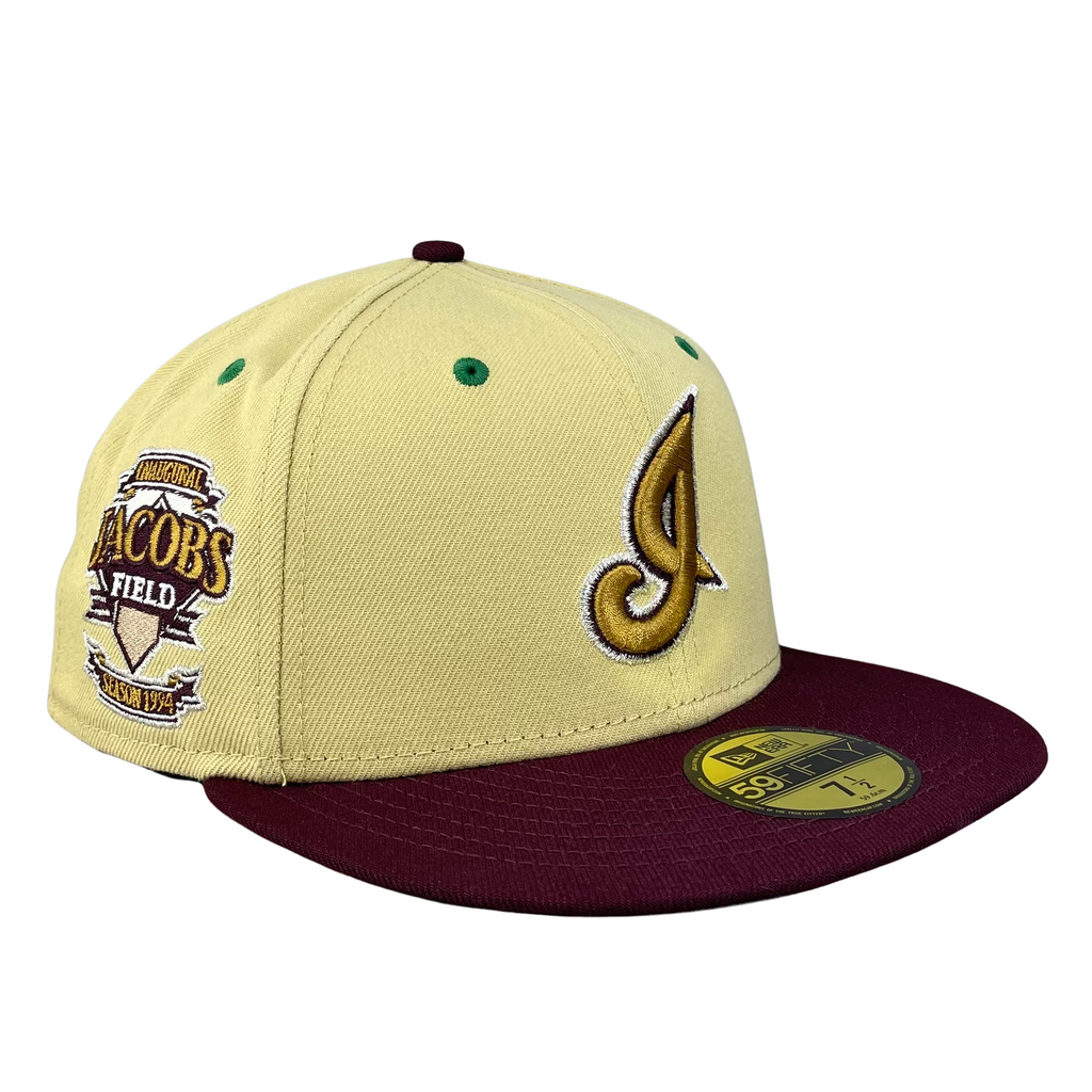 59FIFTY Cleveland Indians Vegas Gold/Maroon/Gray Jacobs Field Inaugural Season Patch