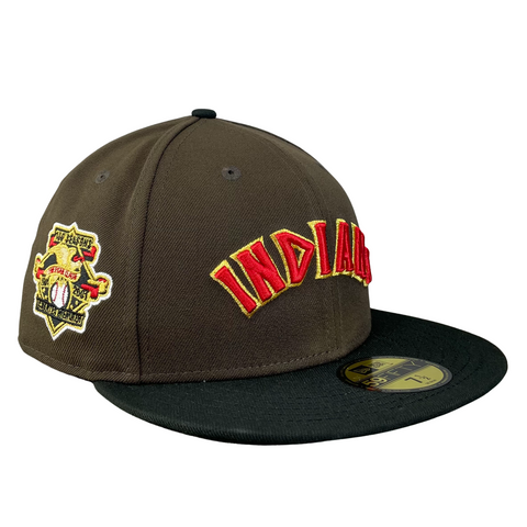 59FIFTY Cleveland Indians Brown/Black/Green 100 Seasons Patch