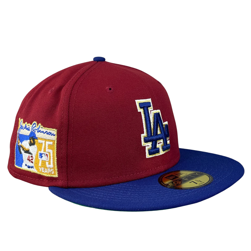 New Era Los Angeles Dodgers 50th Anniversary Jackie Robinson Throwback  Edition 59Fifty Fitted Hat, EXCLUSIVE HATS, CAPS