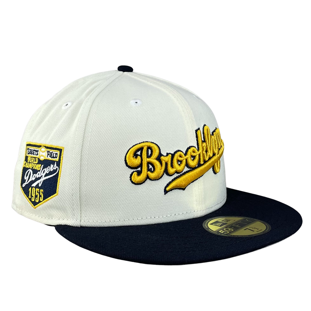 59FIFTY Brooklyn Dodgers Chrome/Navy/Gray 1955 World Series Patch