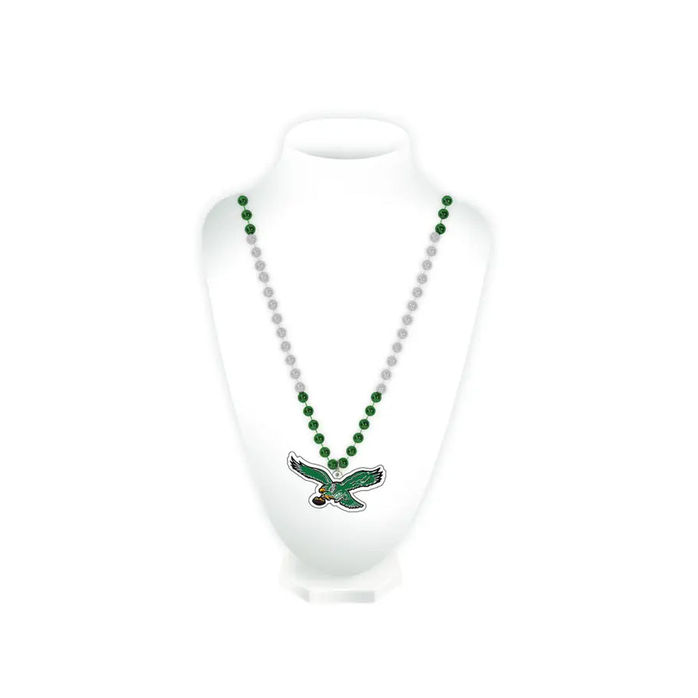Philadelphia Eagles Retro Sport Beads With Medallion - Green Bird