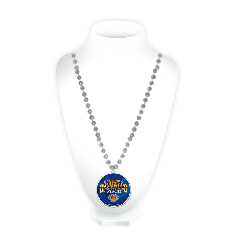 New York Knicks 2026 NBA Finals Champs Beads with Medallion