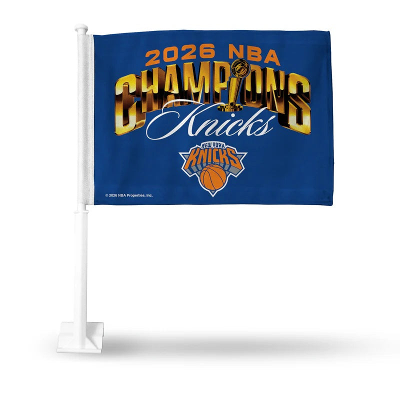 New York Knicks 2026 NBA Finals Champs Car Flag