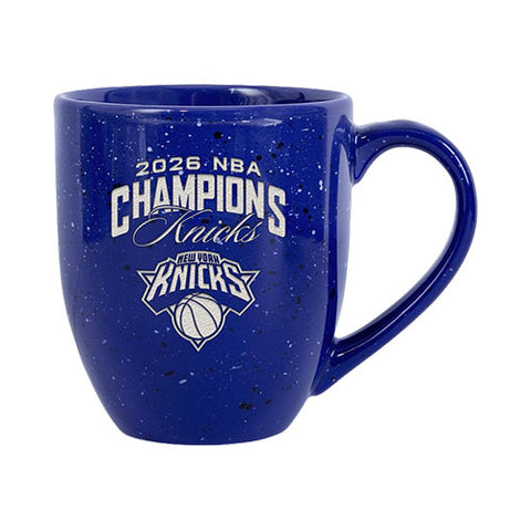 New York Knicks 2026 NBA Finals Champs 15oz Speckled Bistro Engraved Mug - Blue