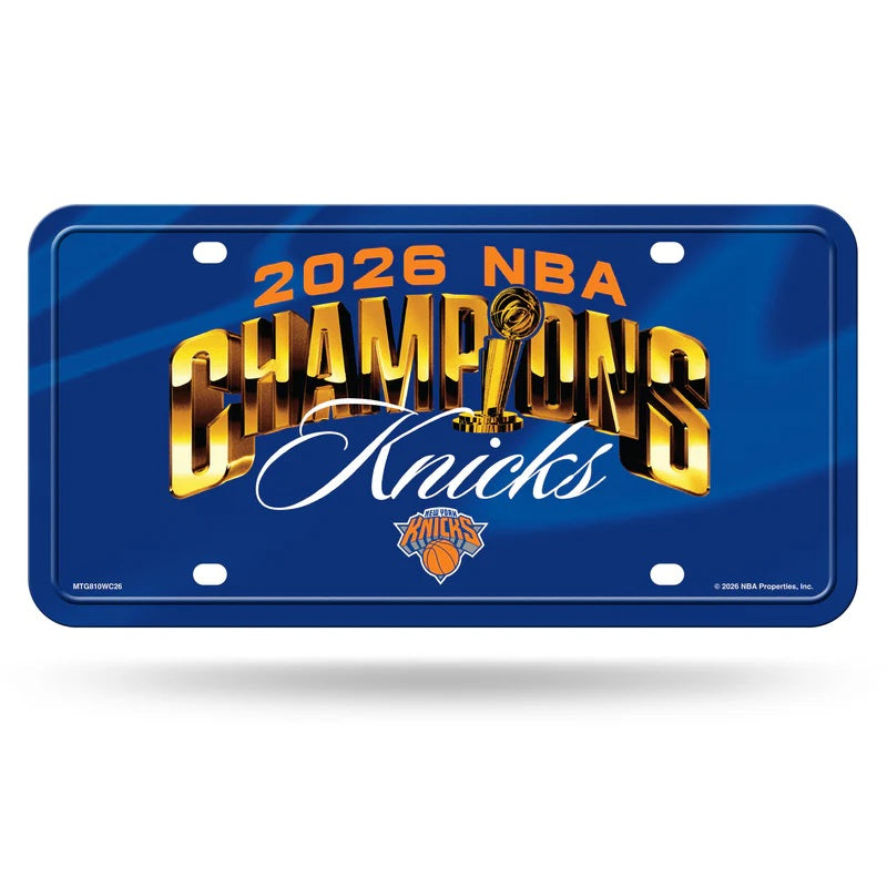 New York Knicks 2026 NBA Finals Champs Metal License Plate