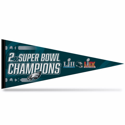 Super Bowl LIX & LII Champions Pennant - 2-Time Champs