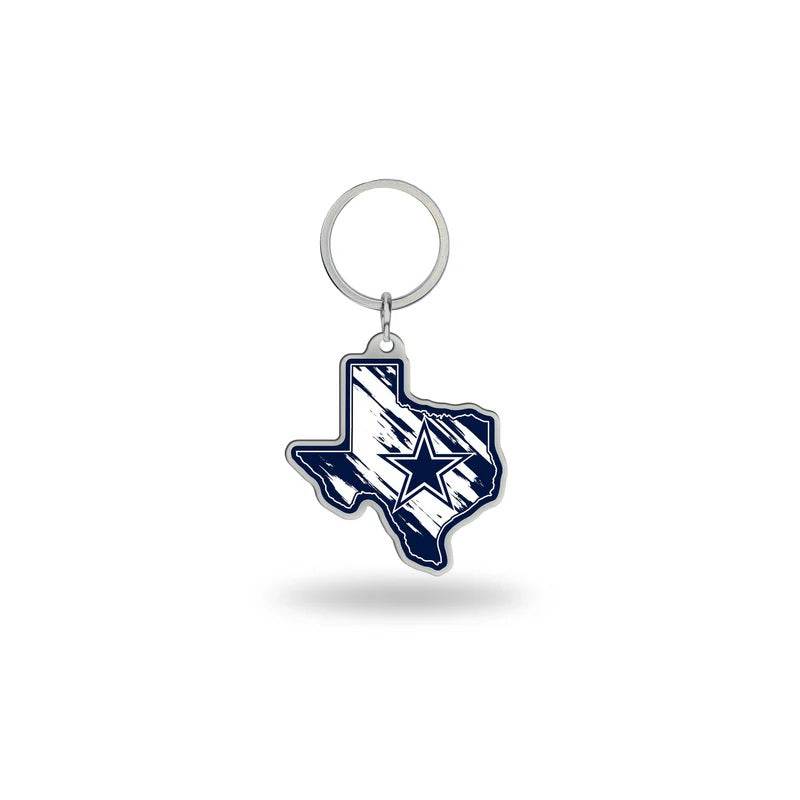 Dallas Cowboys State Shape Keychain