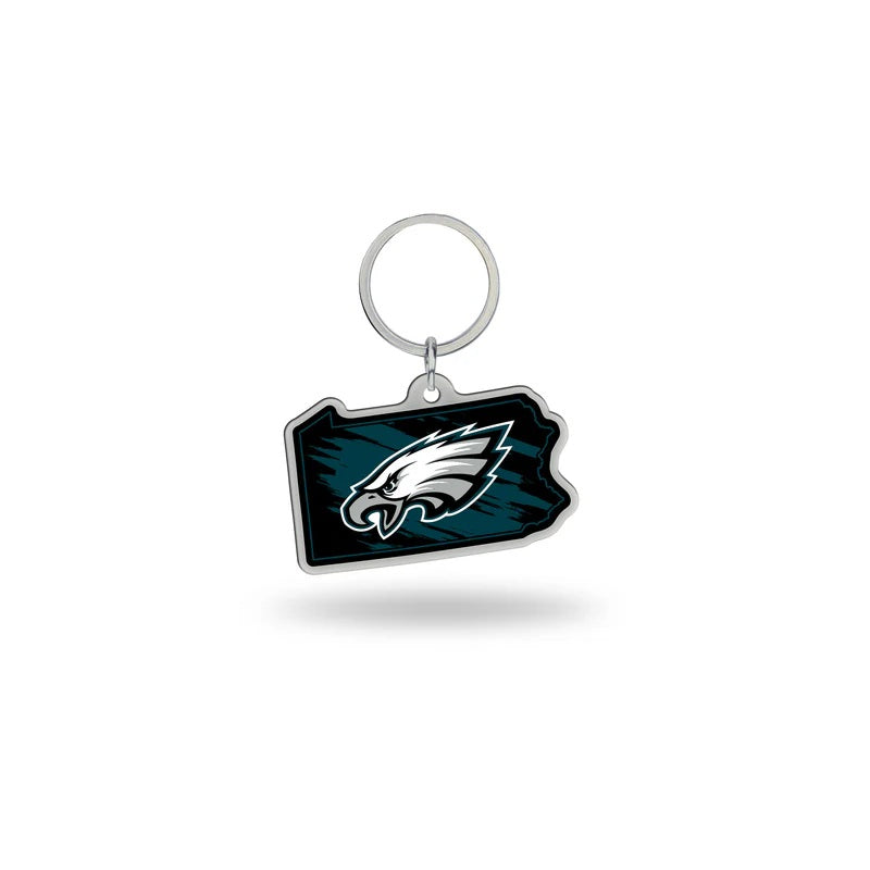 Philadelphia Eagles State Shape Keychain