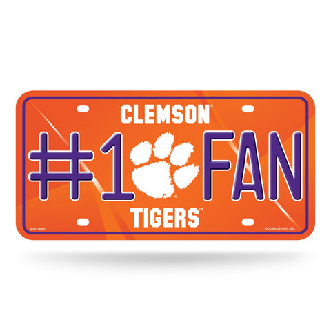 Clemson Tigers # 1 Fan License Plate