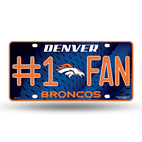 Denver Broncos #1 Fan License Plate