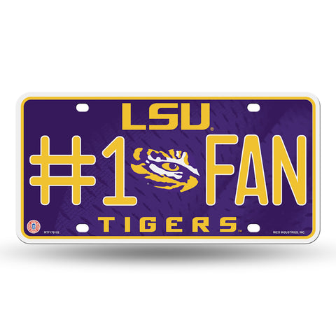 LSU Tigers #1 Fan License Plate