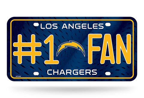 Los Angeles Chargers #1 Fan License Plate