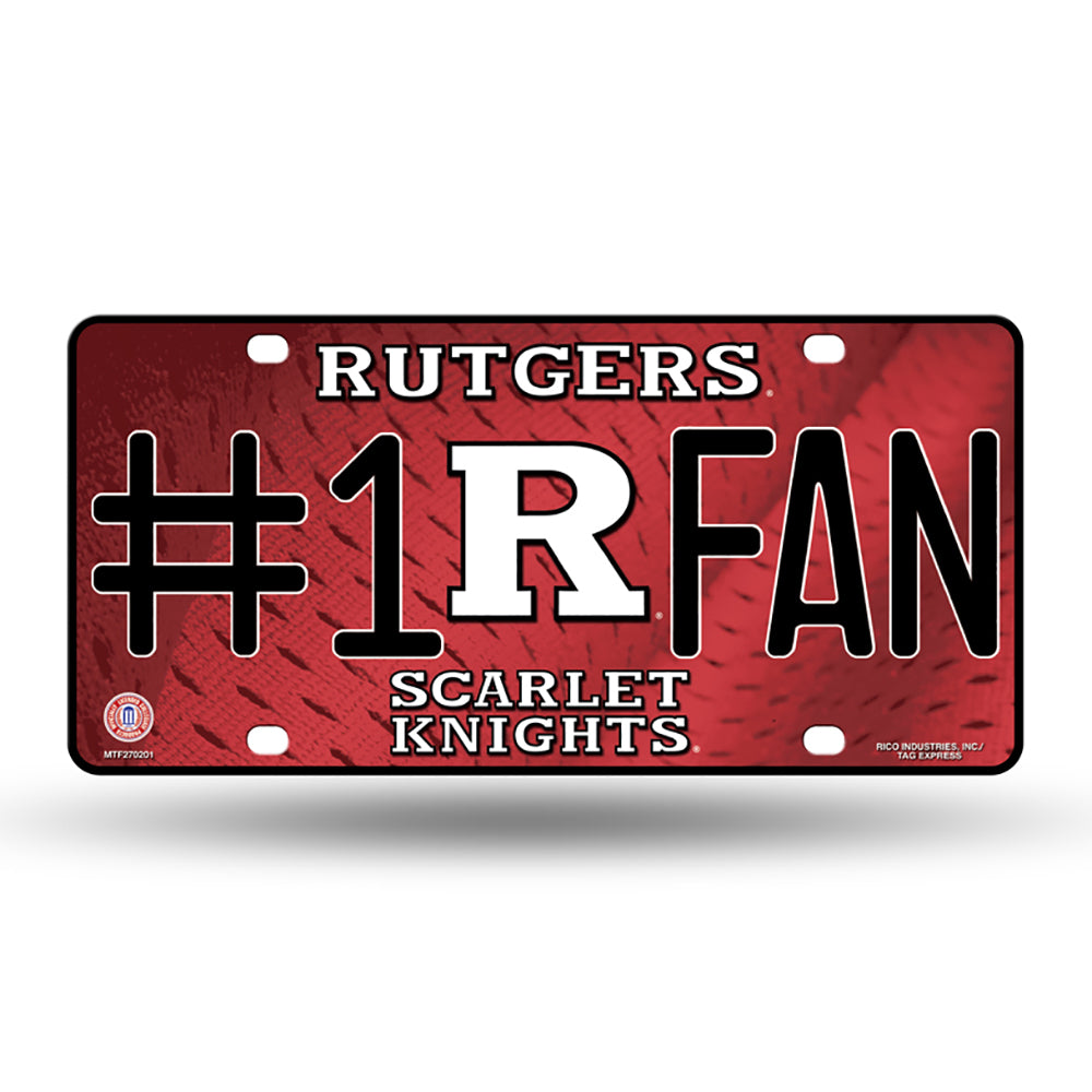 Rutgers Scarlet Knights #1 Fan License Plate