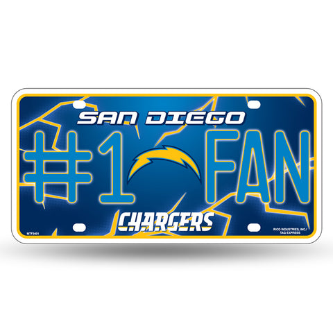 San Diego Chargers #1 Fan License Plate