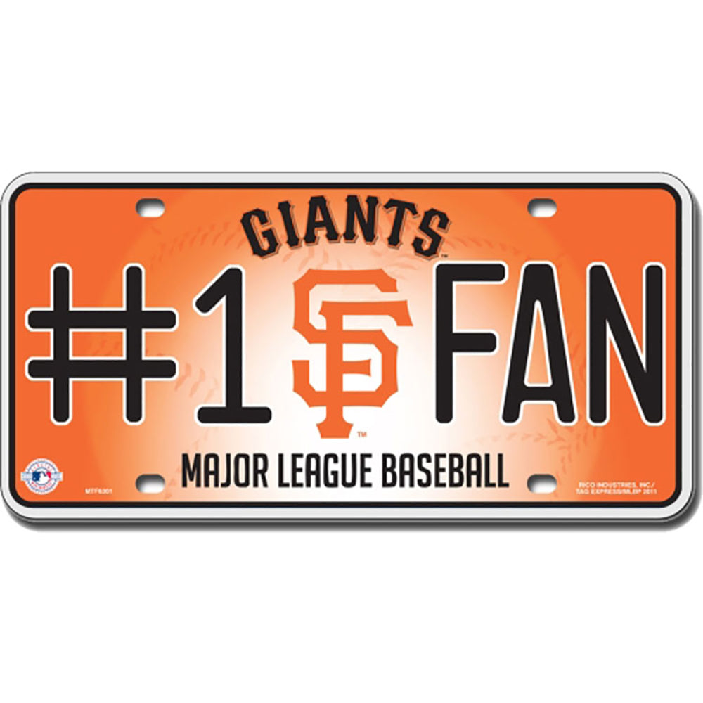 San Francisco Giants #1 Fan License Plate