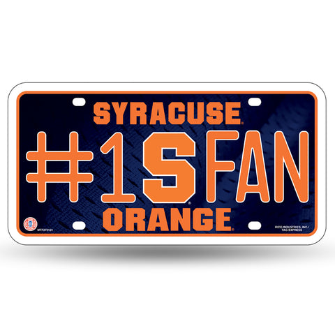 Syracuse Orange #1 Fan License Plate