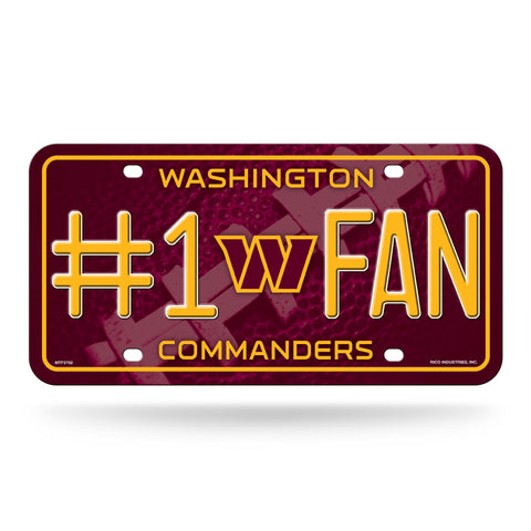 Washington Commanders #1 Fan License Plate