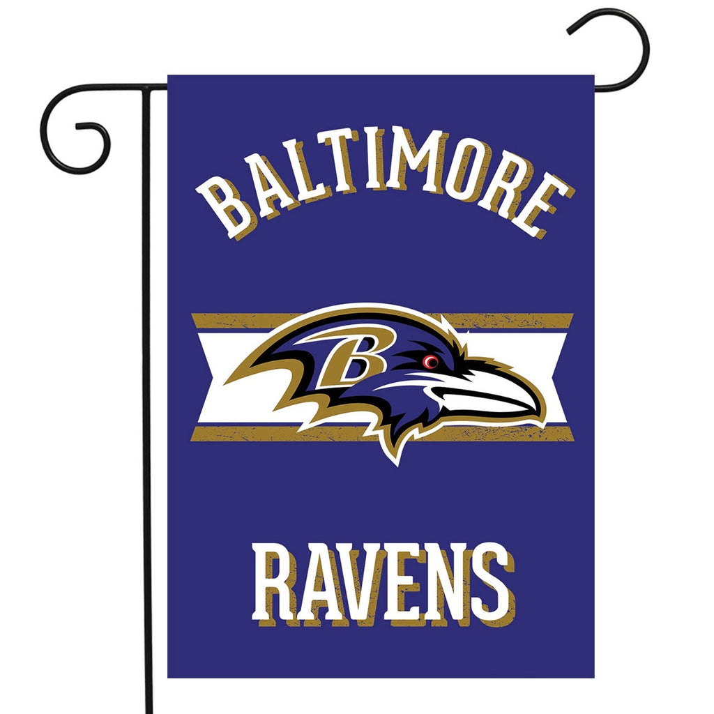 Baltimore Ravens Retro Double Sided Garden Flag