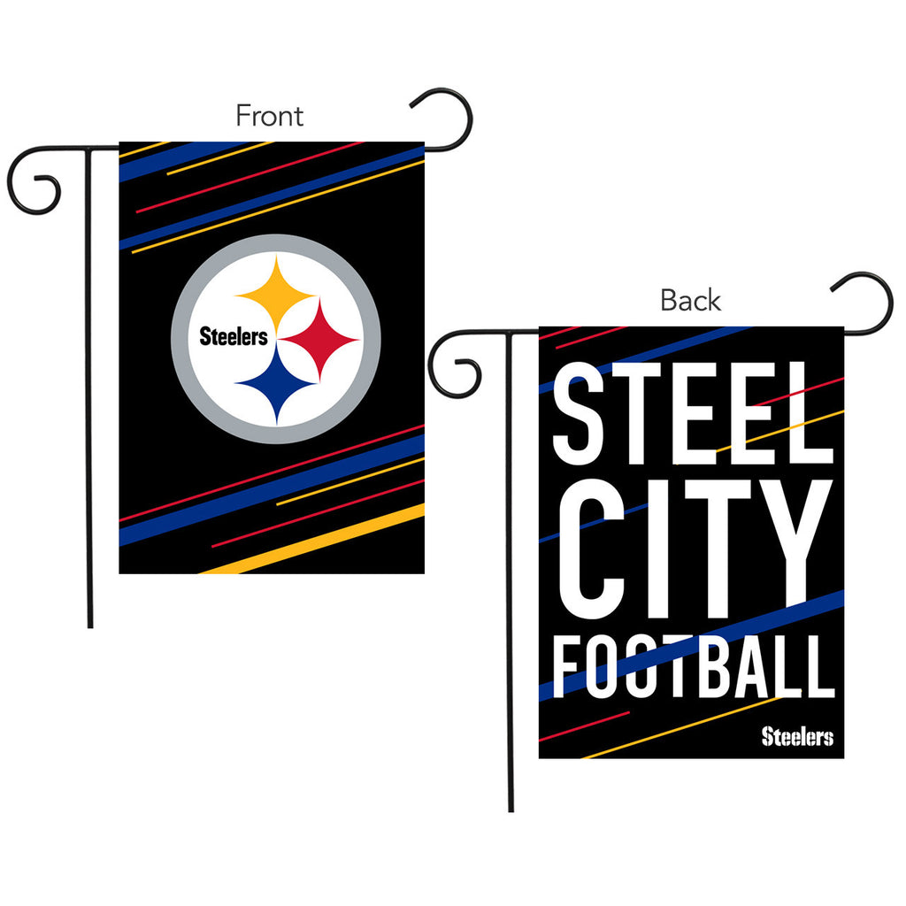 Pittsburgh Steelers Slogan Double Sided Garden Flag