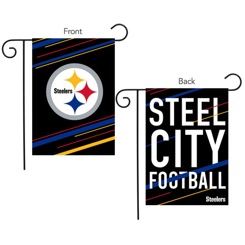 Pittsburgh Steelers Slogan Double Sided Garden Flag