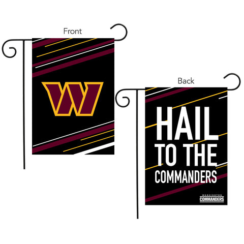 Washington Commanders Slogan Double Sided Garden Flag