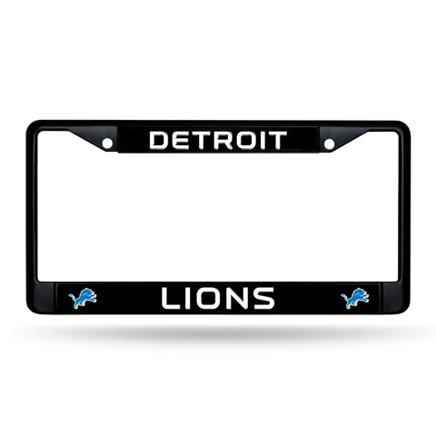 Detroit Lions Black Chrome License Frame