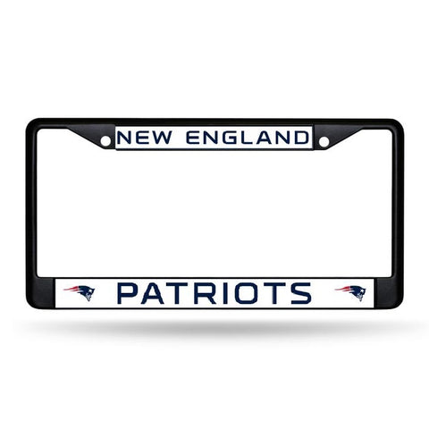 New England Patriots Black Chrome License Frame