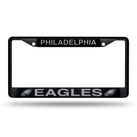 Philadelphia Eagles Retro Black Chrome License Plate Frame