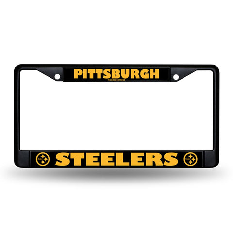 Pittsburgh Steelers Black Chrome License Plate Frame