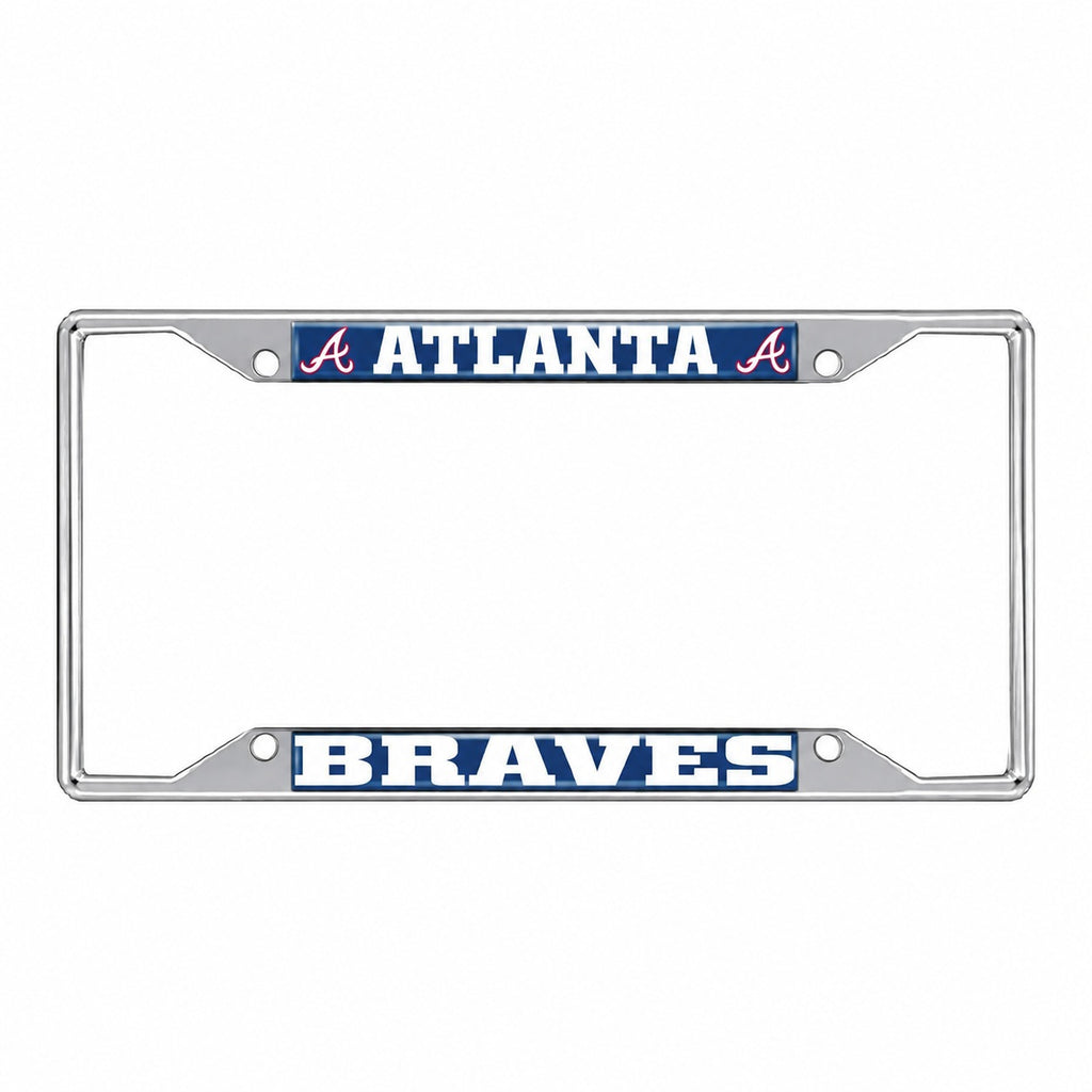 Atlanta Braves Chrome License Plate Frame