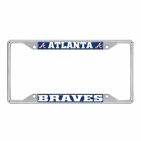 Atlanta Braves Chrome License Plate Frame
