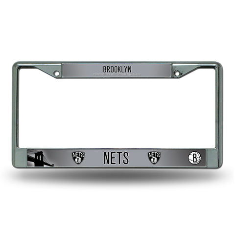Brooklyn Nets Chrome License Frame S