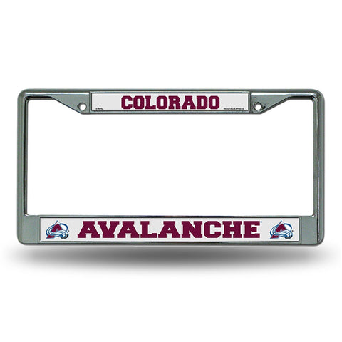 Colorado Avalanche Chrome License Frame S