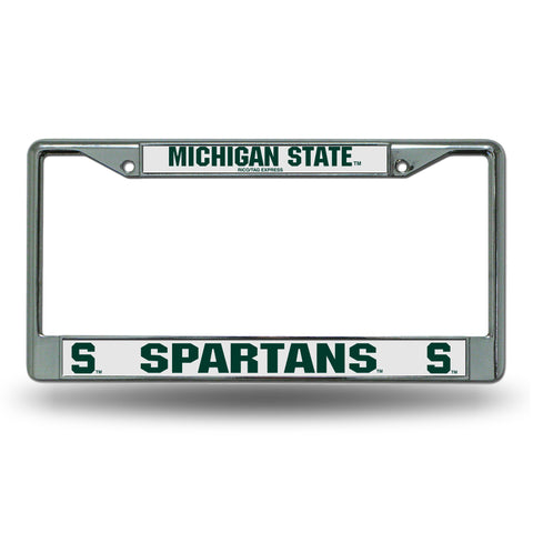 Michigan State Spartans Chrome License Frame S