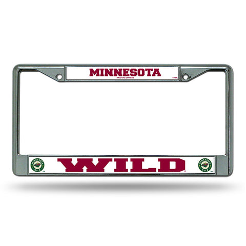 Minnesota Wild Chrome License Frame S