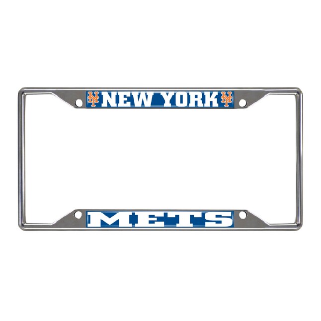New York Mets Chrome License Plate Frame