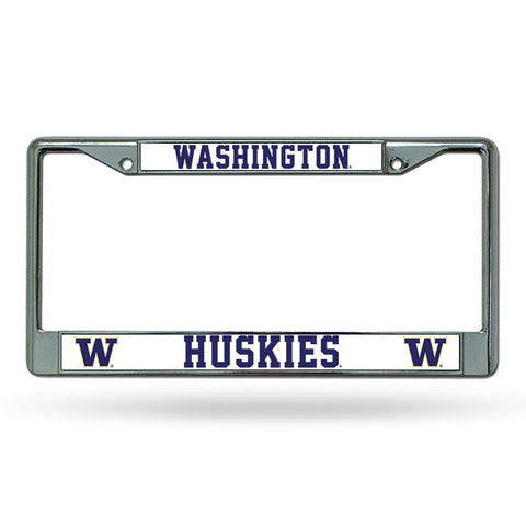 Washington Huskies Chrome License Frame S