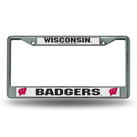 Wisconsin Badgers Chrome License Frame S