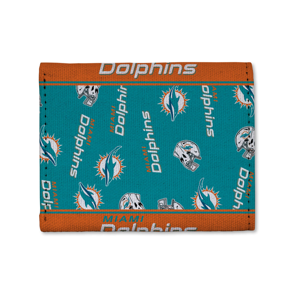 Miami Dolphins Canvas Trifold Wallet