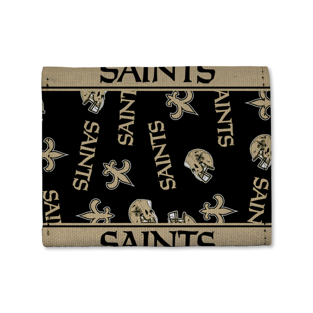 New Orleans Saints Canvas Trifold Wallet