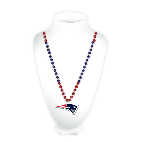 New England Patriots Sport Beads With Medallion