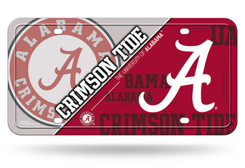 Alabama Crimson Tide Metal Logo License Plate