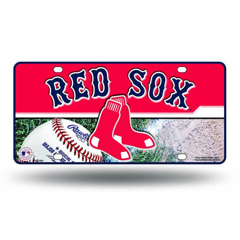 Boston Red Sox Metal Logo License Plate