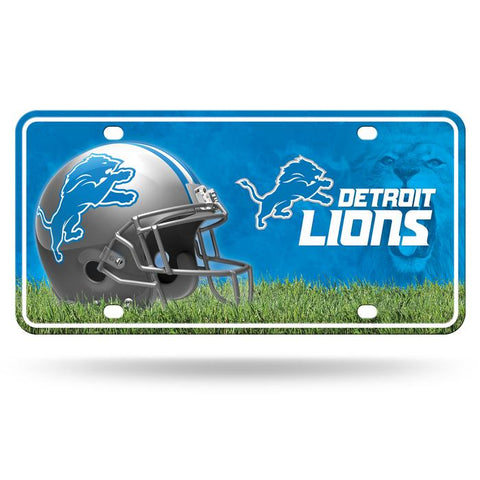 Detroit Lions Metal Logo License Plate
