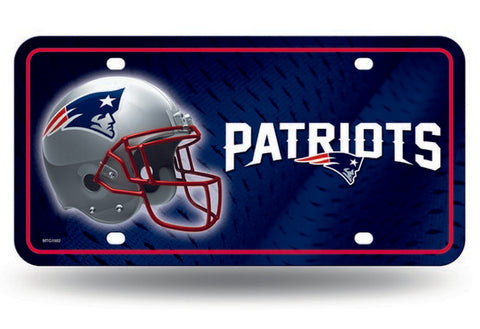 New England Patriots Metal Logo License Plate