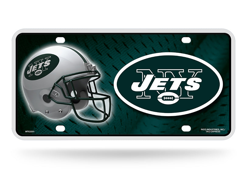 football helmet car tags New York Jets Metal License Plate