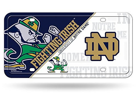 Notre Dame Fighting Irish Metal Logo License Plate